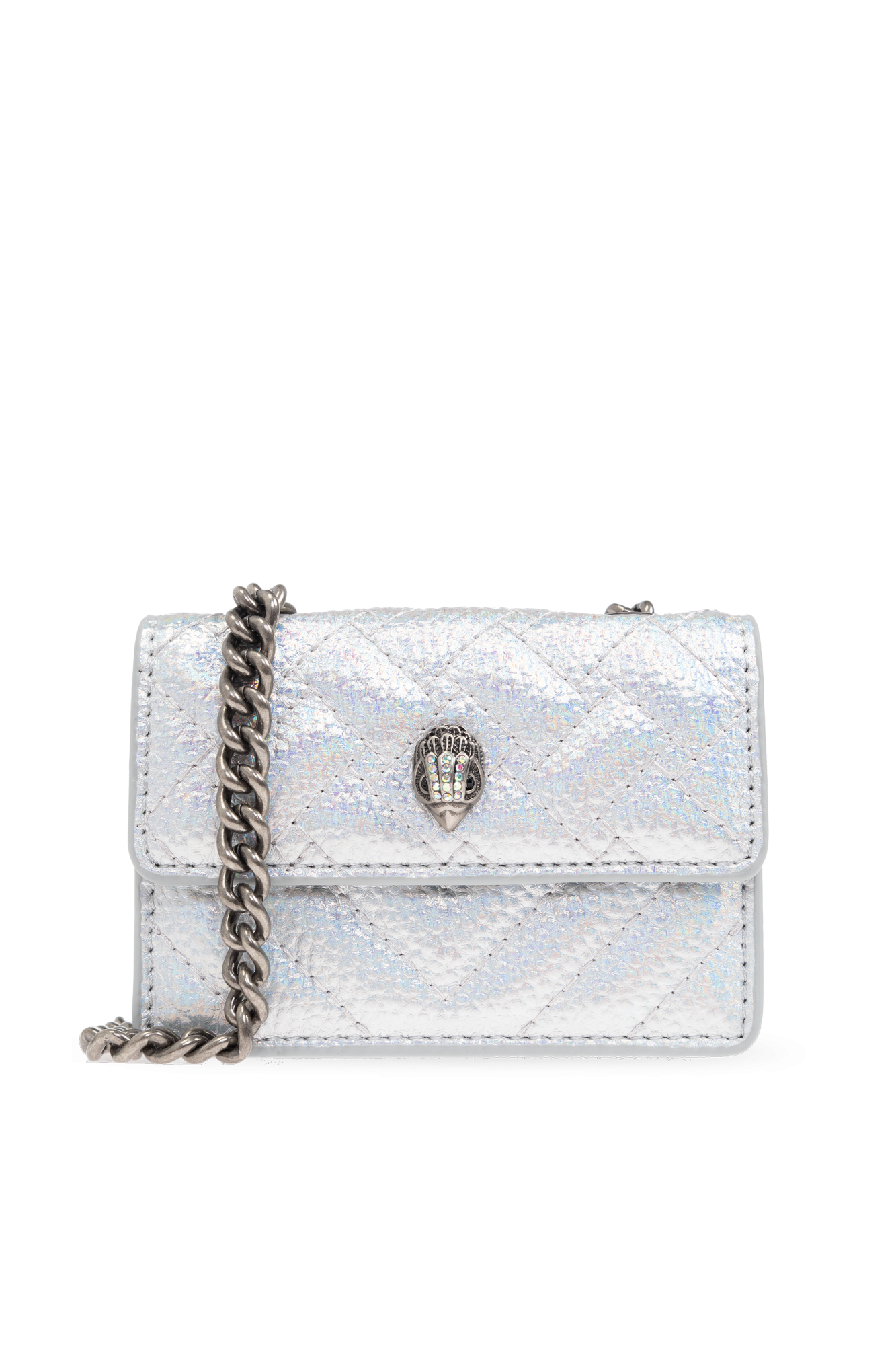 Wallet shoulder bag／silver Silver Atwood Chain-Embellished Shoulder Bag - CHARLES